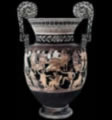 Vasija en cerámica decorada a mano.