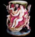Alegoría mitológica en porcelana.